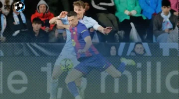 ليفاندوفسكي يسجل في فوز برشلونة المثير على سيلتا فيغو بالدوري الإسباني